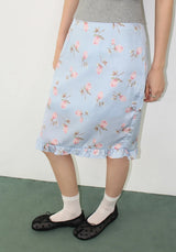 BLOOM FRILL MIDI SKIRT