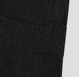 Pinstripe Workpatche Wide Denim Pants
