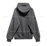 Star Pigment Washing Overfit Brushed Hoodie