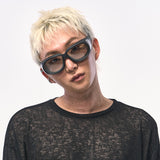 シースルー長袖Tシャツ BLACK