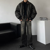 ALL Coyote Sealing Leather Bomber Jacket (2 colors)
