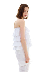 VIVA FRILL TOP SKIRT / WHITE