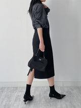 Satin Tie V-Neck Blouse