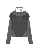 Halter Strap Long Sleeve / Grey