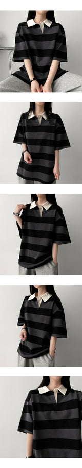 オークルカラーラグビープライスカラーショートスリーブTシャツ