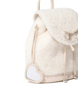 Clover Heart Fluffy Backpack Ivory