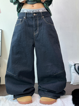 STITCH BALLOON DENIM PANTS 💙S-XL🖤