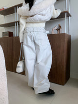 Steel Frame Metal Stud Balloon Fit Wide Long Pants (2 colors)
