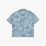 smoke paisley open collar shirt_blue