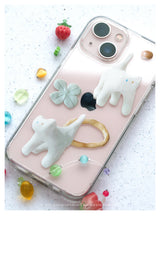odd-eye cat jelly hard phone case
