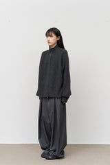 Vピンタックワイドパンツ