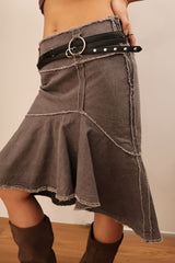 LONG STRAP BELT - BLACK