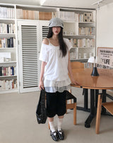 Ponin Slit Capri Pants