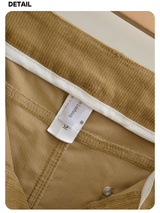 brown corduroy midi skirt