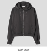 Dexi Eyelet Warmer Two Way Hooded Zip-Up