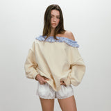 SATIN LACE SHORTS / IVORY