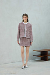 CHERISH TWEED SKIRT PANTS / RED