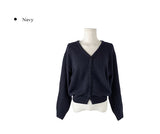 Jaenun Wool V-Neck Loose Knit Cardigan