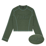 ODSD Cut-off Cover Stitch Semi-Crop T-shirt