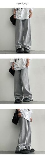 [Short, basic, long] [S-2XL] [Summer long pants!] Jerome One Tuck Summer Wide Denim Pants (4 colors)