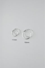 [925Silver] ベーシックワンタッチピアス (16mm)