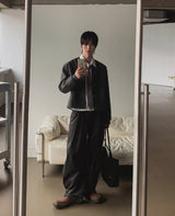 Ber Side Tuck Wide Pants