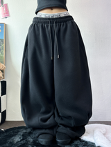 SNOW WING BALLOON GLEECE LONG PANTS 🤍🖤🧸3COLOR