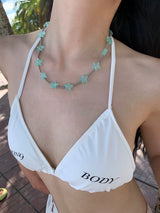 Summer mint star necklace