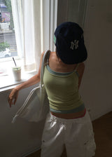 LIME BEADS SLEEVELESS