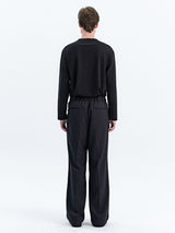HENLEY NECK LONG SLEEVE T-SHIRT_BLACK