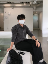 ラスト ヘンリーネック ロングスリーブ ニット2C