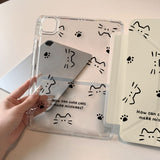 ミニマル ライン ドローイング キャット iPad ケース