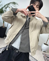 Deon Dyeing High Neck Crop Jacket