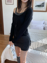 Roana Layered Camisole Long Sleeve Set