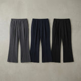 Textured Wide-Leg Trousers