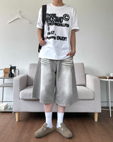 Leeds Washing Half Denim Pants