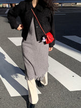 [MADE] [Wool Napping] Winter Warm ロングブーツカットスラックス