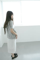 linen dot midi skirt(2colors)