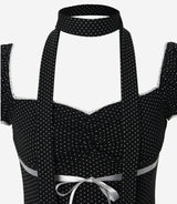 Rei Polka Dot Ribbon Scarf Blouse