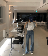 [Lè made/10,000 Sold] Lè made Stand U-neck Short Sleeve T-shirt / 4 colors