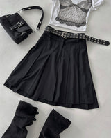 Meet pleats pleated midi skirt