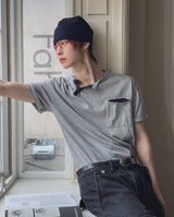 フィロ ダイアゴナル ヘンリーネック ショートスリーブ Tシャツ