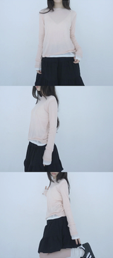 バラ長袖Tシャツ