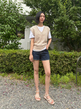 ダークブルードットデニムパンツ code 21100