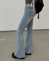 ローライトデニムブーツカットパンツ