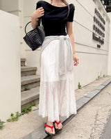 Hintz lace long skirt