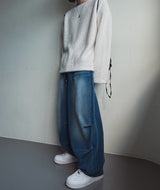 Maxis banding wide denim pants