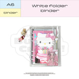 A6 white folder binder