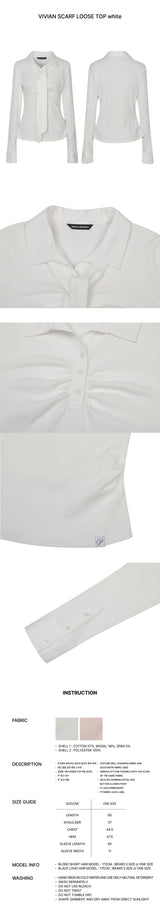 ヴィヴィアン スカーフ ルーズトップ white
