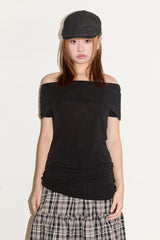 Lux off-shoulder T-shirt